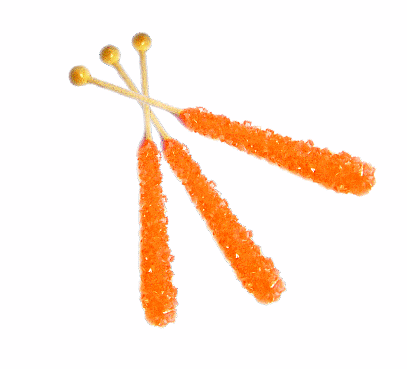Rock Candy Crystal Sticks Orange (12 ct)