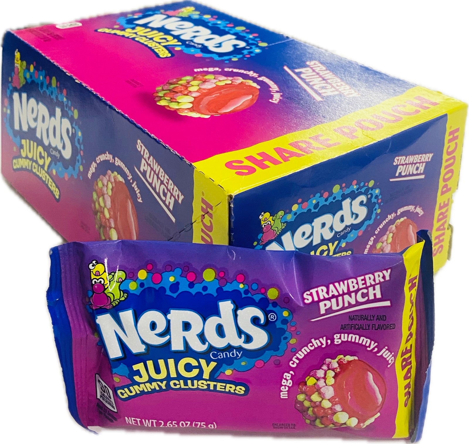 Nerds Juicy Gummy Clusters Strawberry Punch Share Size (12 ct)