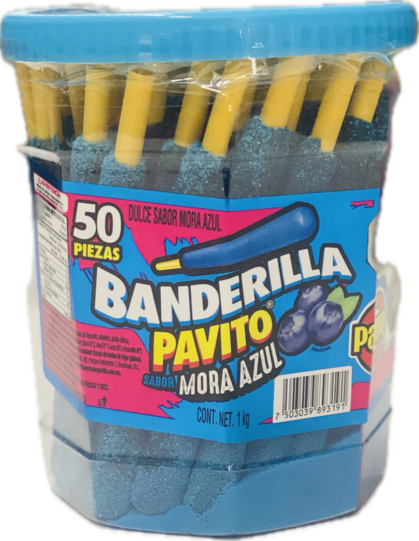 Banderilla Pavito Mora Azul (50ct) - Wholesale Candy Warehouse