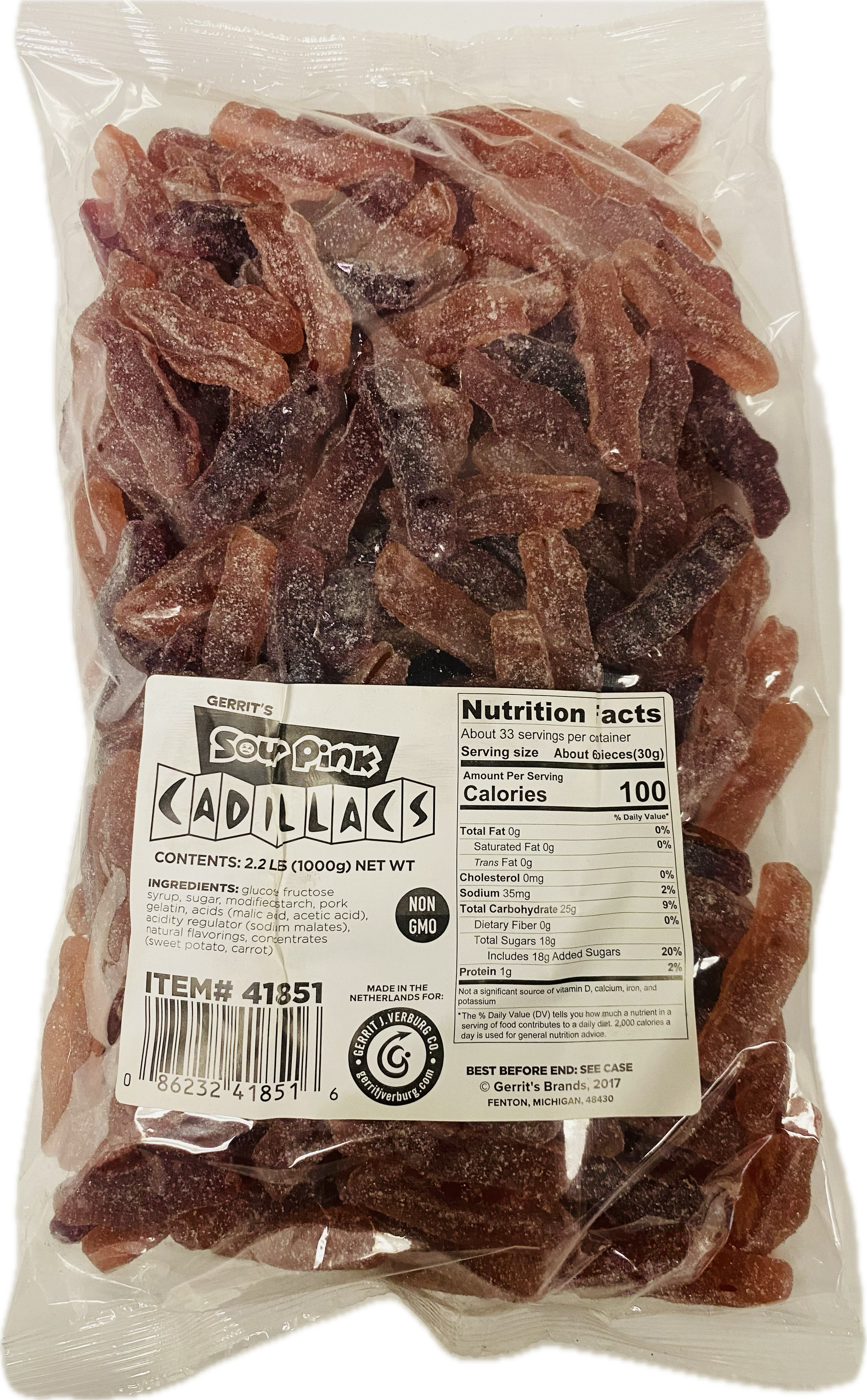 Gustaf's Sour Gummy Pink Cadillacs (2.2 lb)