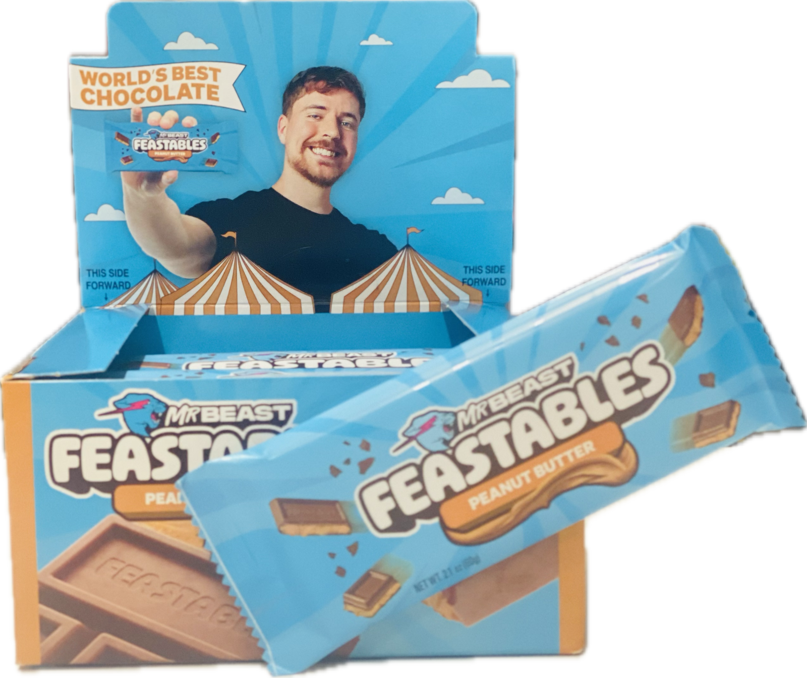 Mr Beast Feastables Peanut Butter 2.1oz (24 ct)