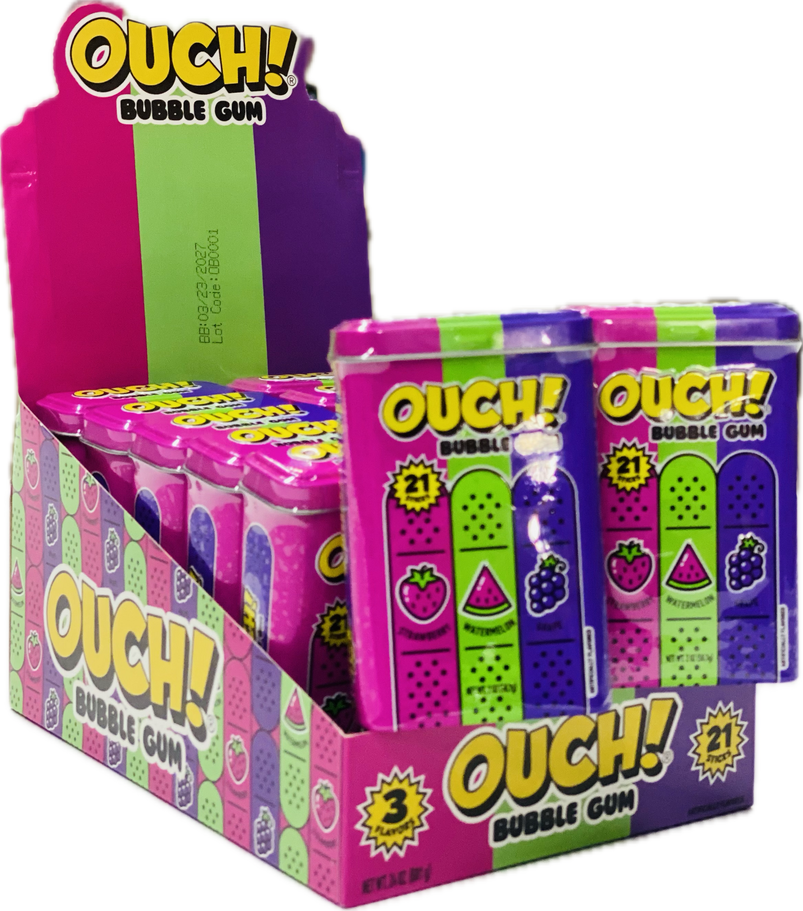 Ouch Bubble gum (12ct)