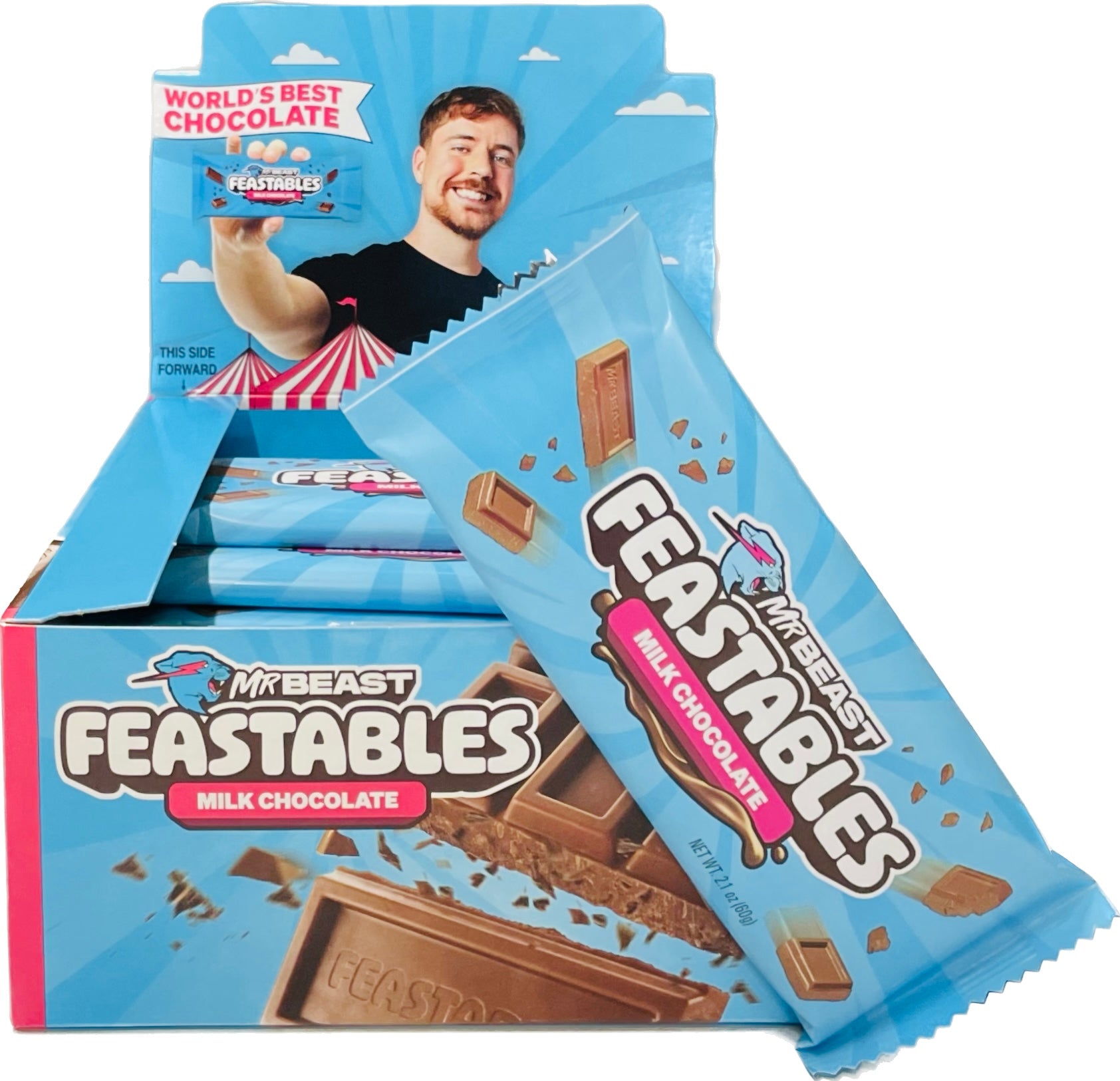 Mr Beast Feastables Milk Chocolate 2.1oz (24 ct)