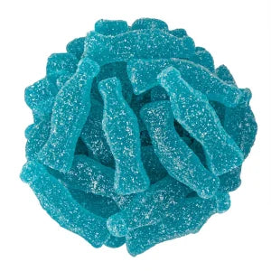 Sour Blue Raspberry Cola Bottles (5lb) - Wholesale Candy Warehouse
