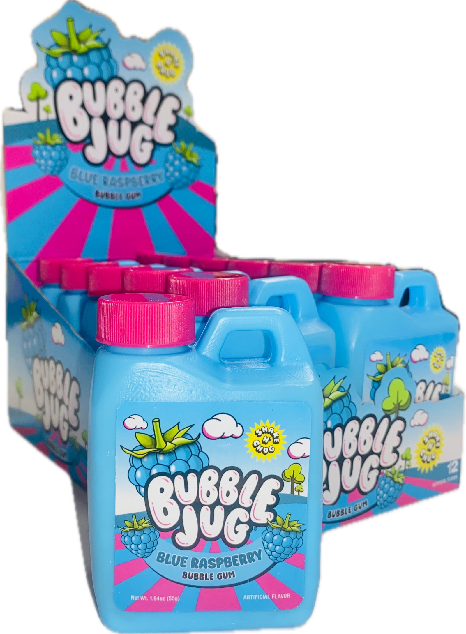 Bubble Jug Blue Raspberry Bubble gum (12ct)
