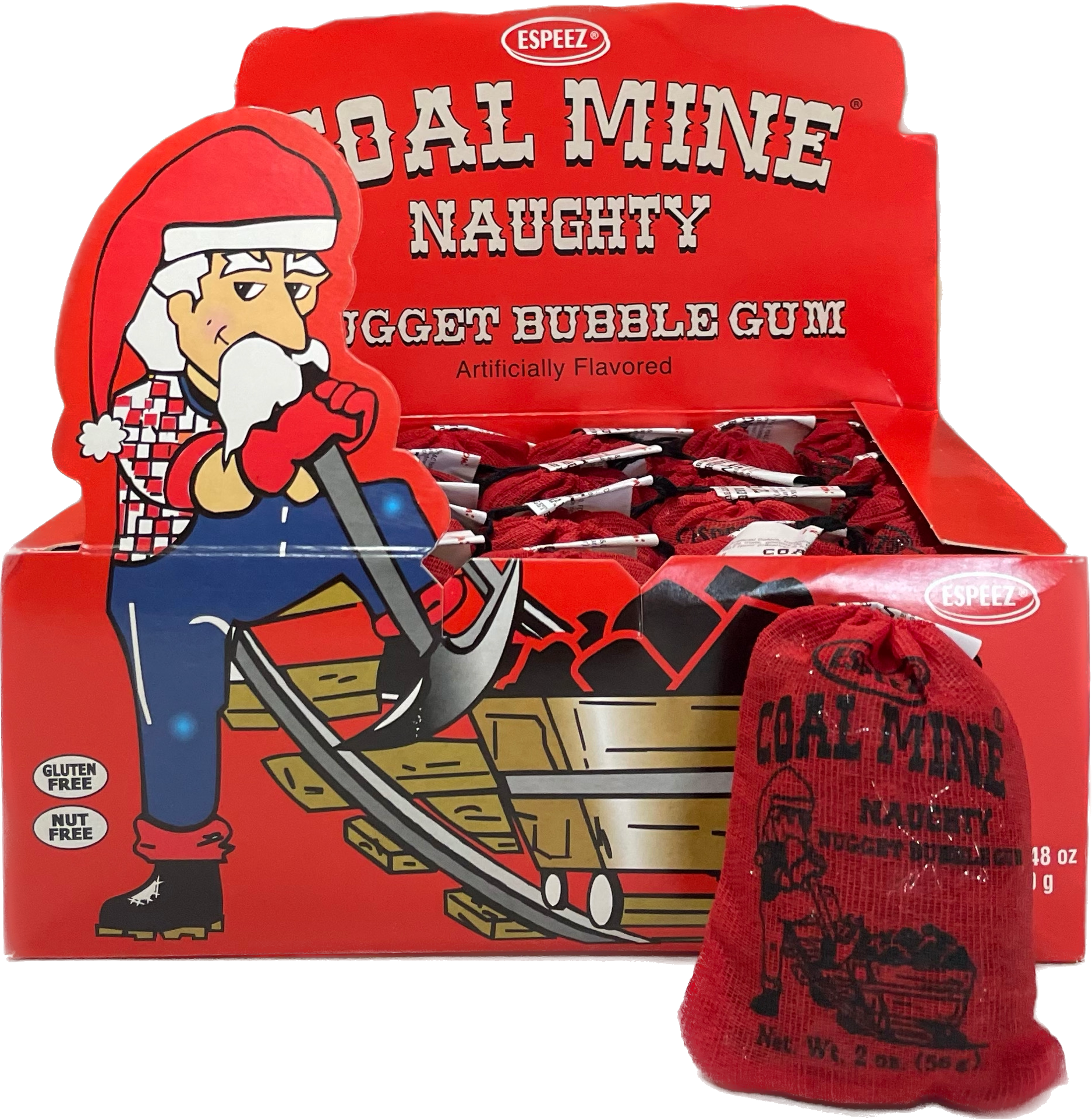 Coal Mine Naughty Bubble Gum Nuggets 2oz (24ct)