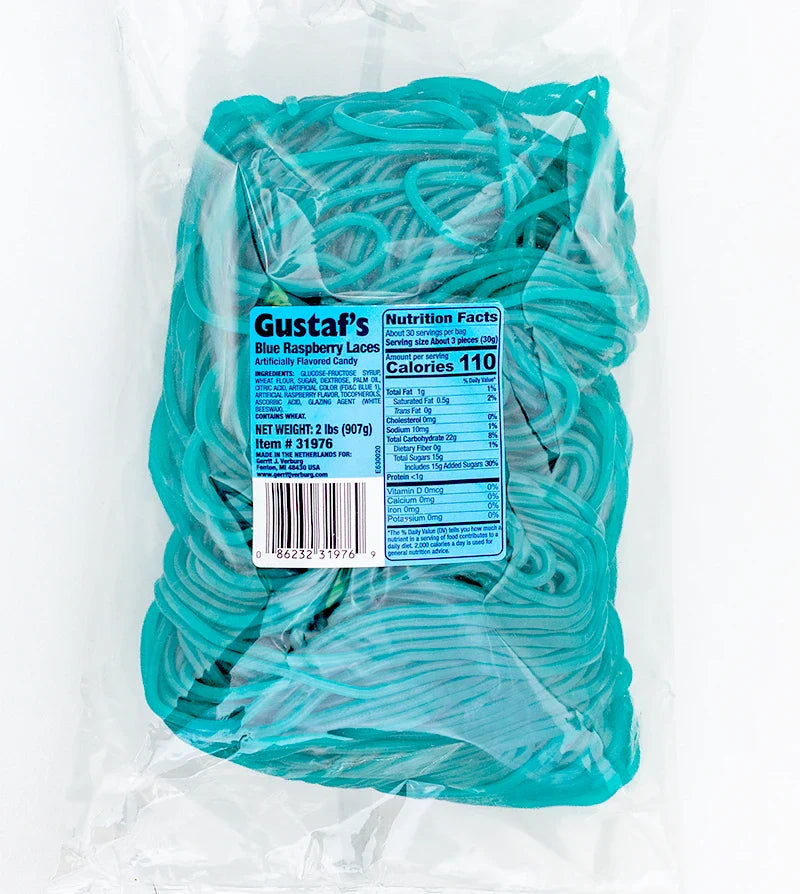 Gustaf's Sour Blue Raspberry Laces 2lb