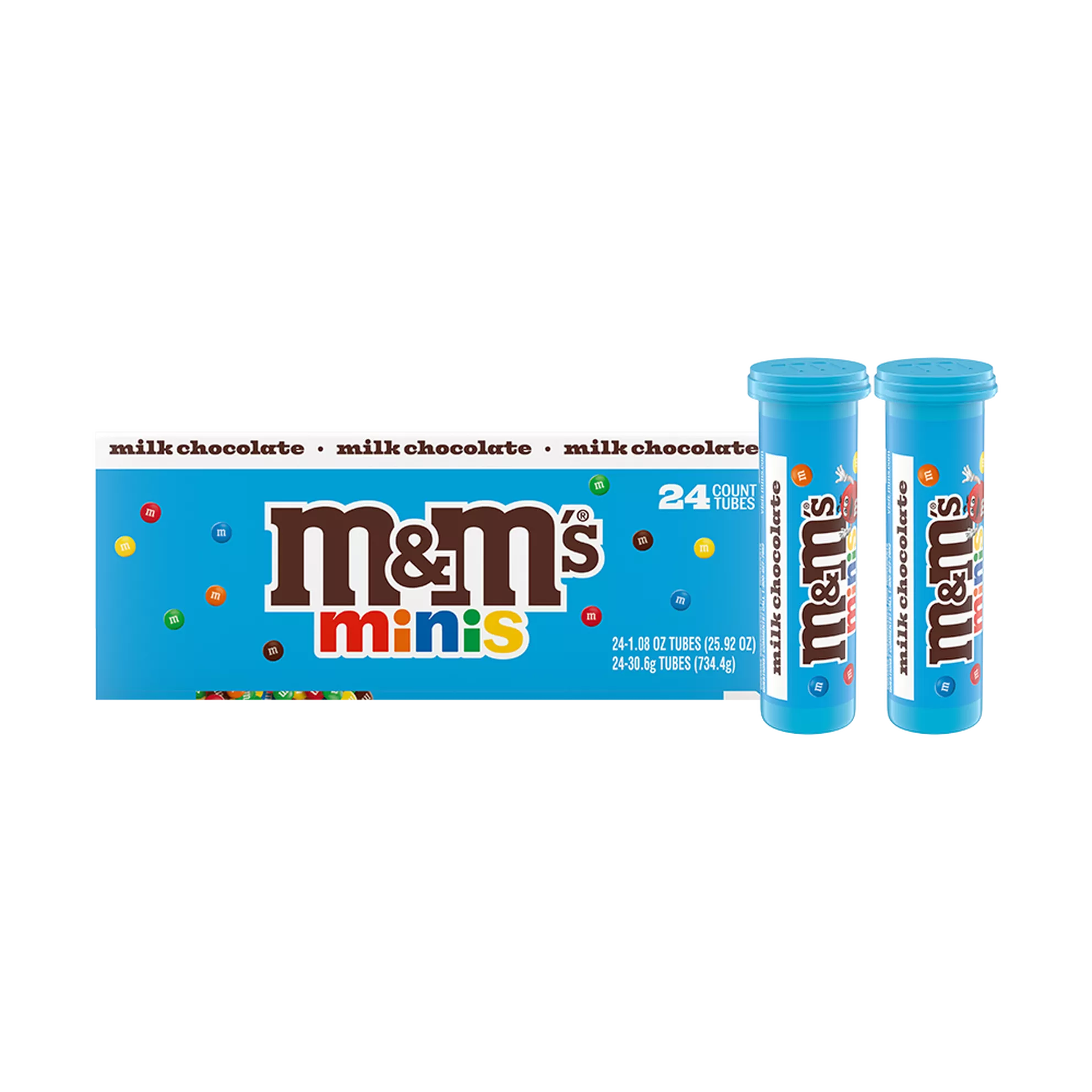 M&M's Milk Chocolate Minis Tubes (24 ct)