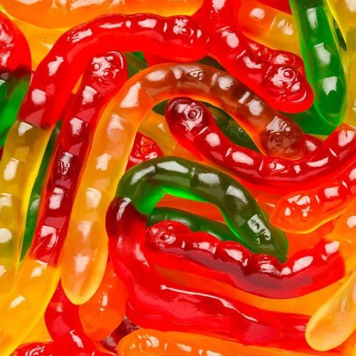 Albanese Large Assorted Fruit Gummi Worms 4'' (4.5 lb)