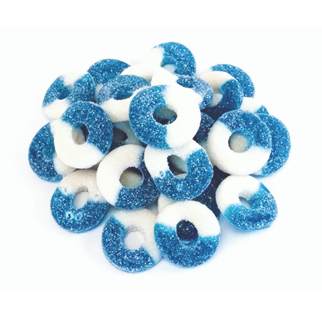 Blue Raspberry Gummy Rings 5lb