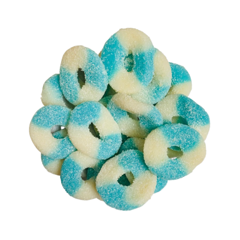 Sour Blue Raspberry Rings