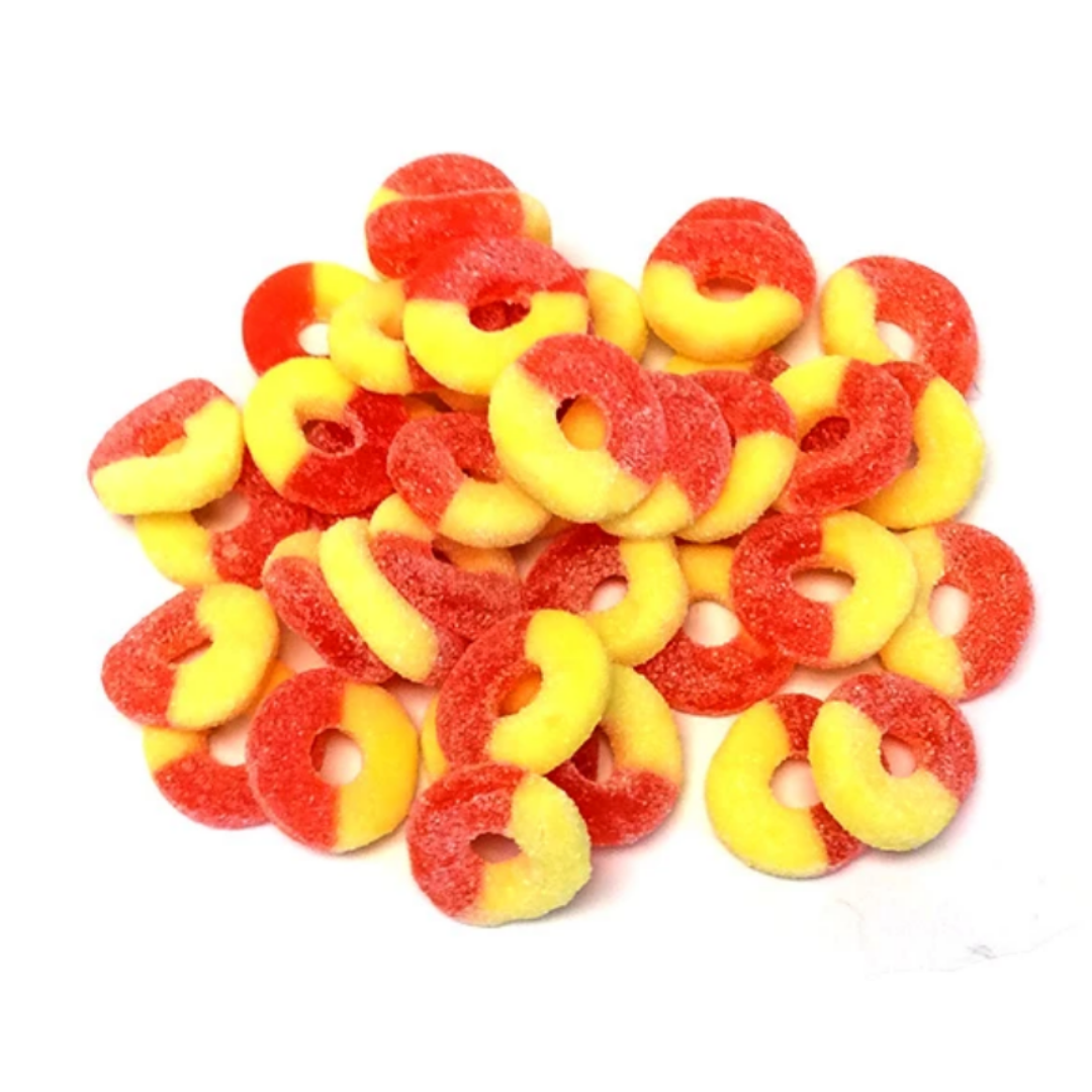Peach Gummy Rings 5lb