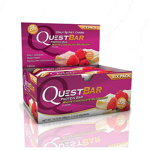 Quest Bar White Chocolate Raspberry (12 ct) - Wholesale Candy Warehouse