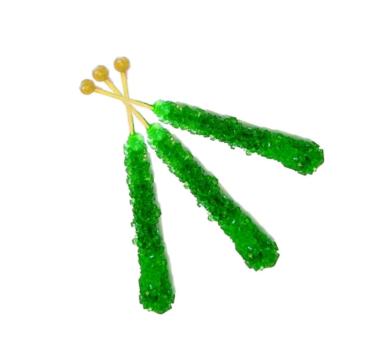Rock Candy Crystal Sticks Green Apple (12 ct)