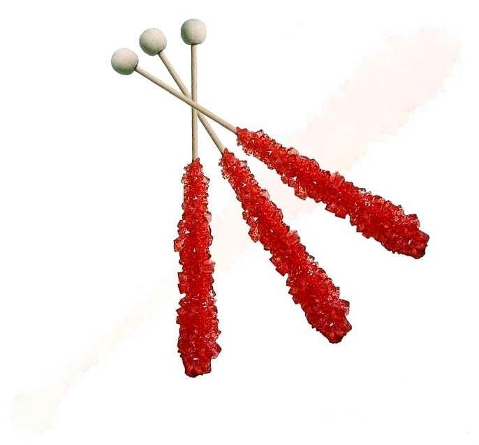 Rock Candy Crystal Sticks Strawberry (12 ct)