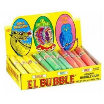 El Bubble Original Bubble Gum Cigars 3 Flavors (36 ct)