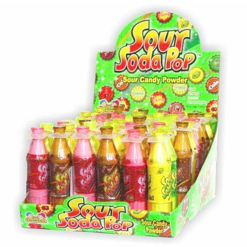 Sour Soda Pop Bottles Powder 12 Count